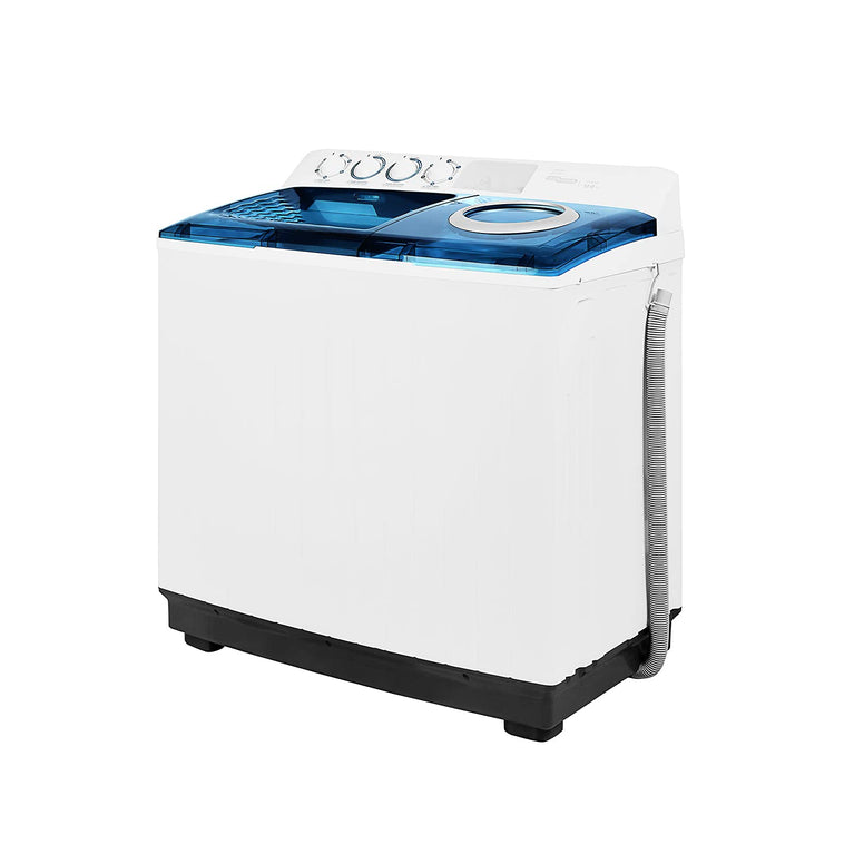 Super General 12 kg Twin-tub Semi-Automatic Washing Machine, White/Blue, efficient Top-Load Washer with Lint Filter, Spin-Dry, SGW-125, 95 x 58 x 103.5 cm, 1 Year Warranty