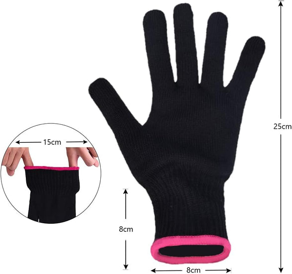 2 Pieces Heat Resistant Styling Gloves Hand Protection Thermal Gloves Hair Accessories