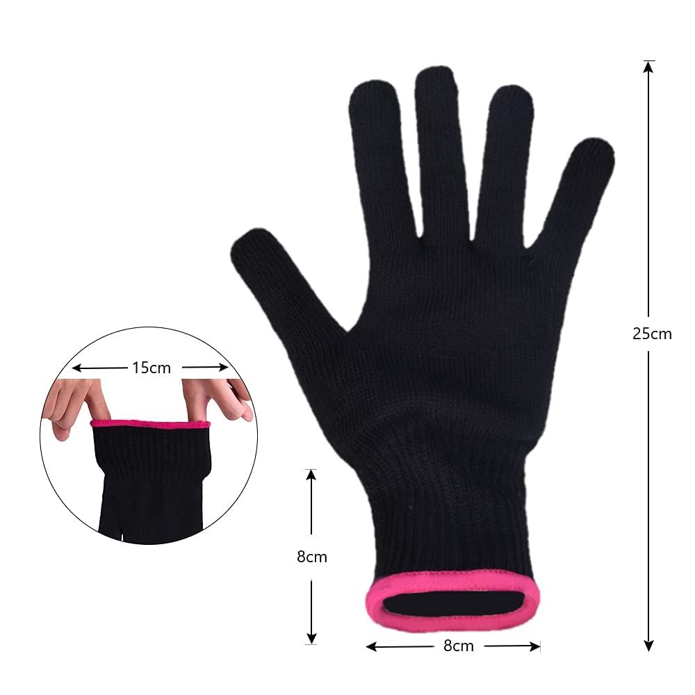 2 Pieces Heat Resistant Styling Gloves Hand Protection Thermal Gloves Hair Accessories