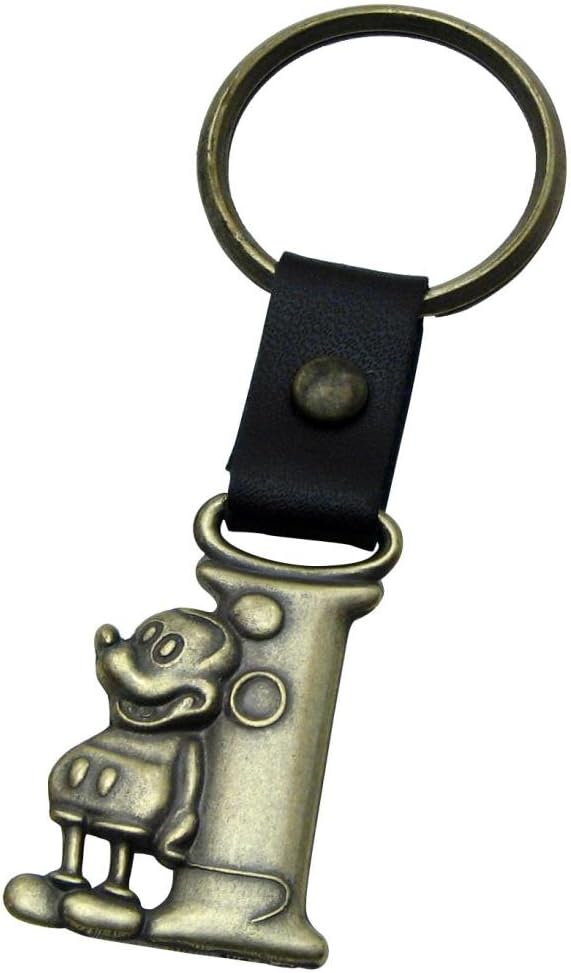Mickey Mouse Letter I Brass Key Chain
