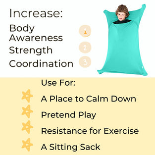 Sensory Body Sock - Calming Compression Therapy for Kids and Adults with Autism and Sensory Processing Disorders (Large 58x28inch)