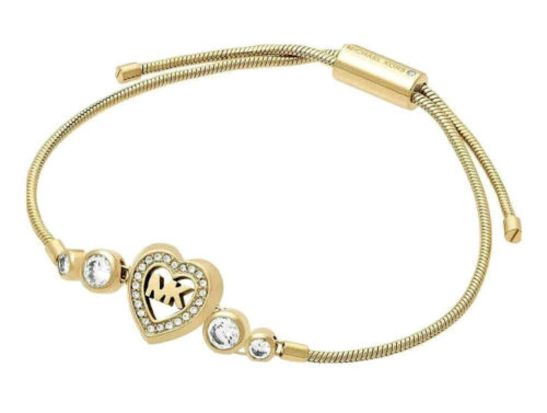 Michael Kors Crystal Heart Pace Slider Womens Bracelet