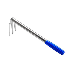 XFJTECH Garden Rake Stainless 3 Tines Claw Hand Rake Cultivator Tiller Tool - Perfect in Garden, Yard, Lawn, Vegetable, Farm Cultivating, Weeding, and Mulching