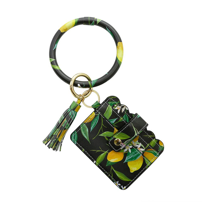 Goodern 3 PCS Multifunctional Wristlet Bracelet Keychain Pocket, PU Leather Bangle Key Ring Card Holder Keychain with Matching Wristlet Wallet for Women Girls,Wristlet Pouch with Bracelet