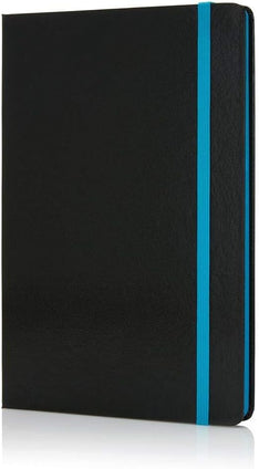Santhome Classic Notebooks | A5, Hardcover, Ruled/Linked Notebooks, Writing Pads, Dairies - 192 Pages (Black/Blue)