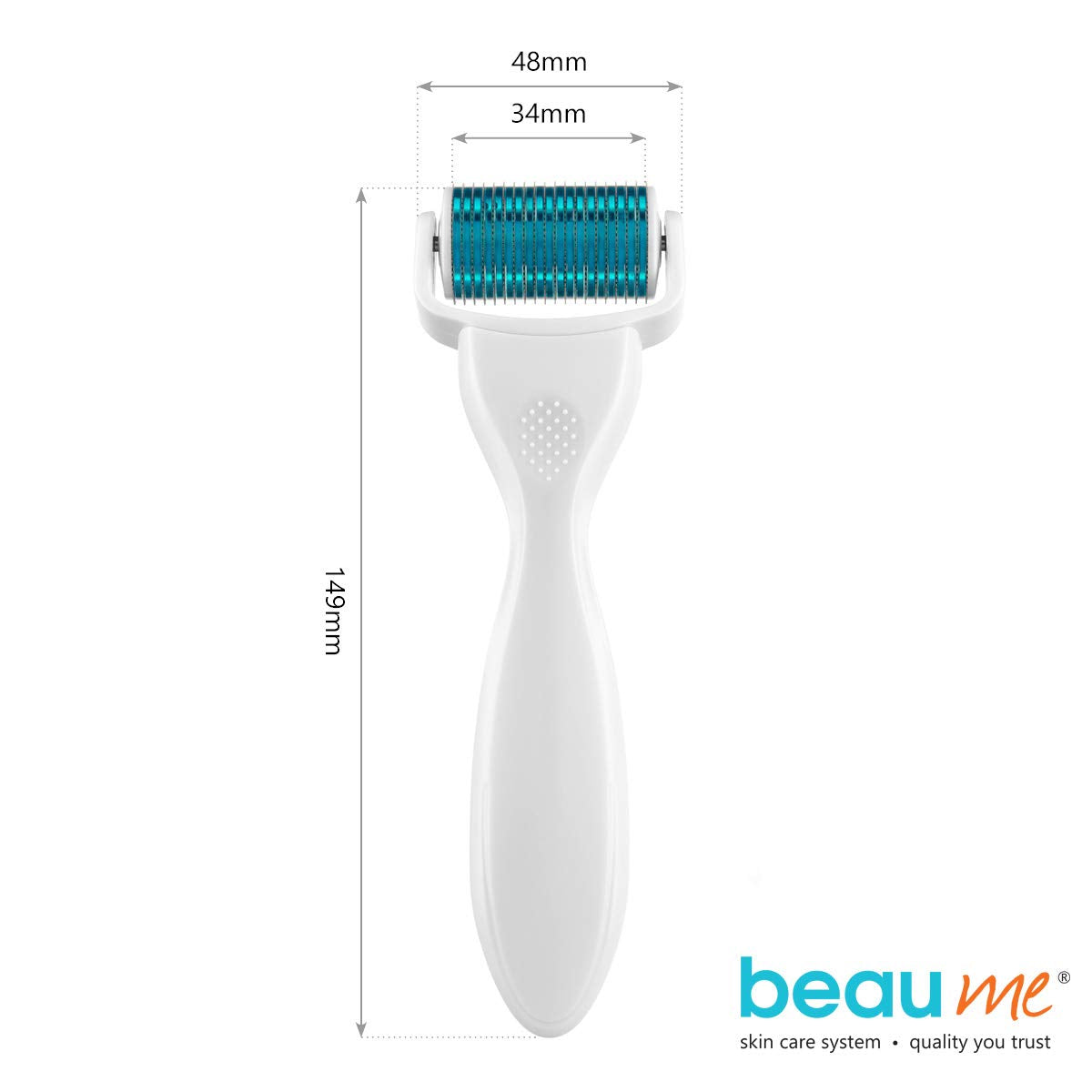 BEAUME® Body Dermaroller with 1200 needles (0,20-1,50mm) • Exchangeable attachment • the Original • certified in Germany (0,50mm)