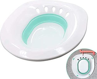 ORiTi Folding Toilet Sitz Bath Pregnant Women Special Wash Basin Bath Tub Soaking for Pregnant Women Hemorrhoid Patient Care Basin Bathtub (Green)