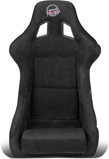 NRG Innovations NRG-FRP-302BK Large Size Fiber Glass Bucket Racing Seat Black Alcantara