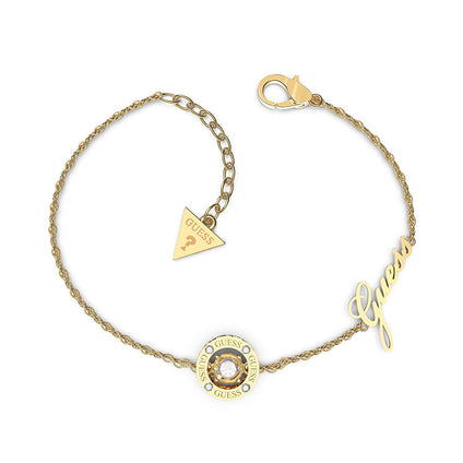 Guess Women's Solitaire Charm Bracelet, Golden