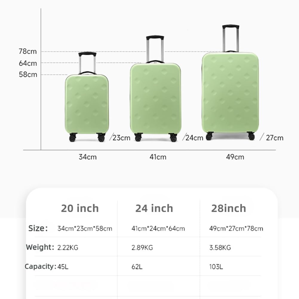 Foldable Suitcase, 20/24/28 inch Trolley Password Suitcase, Light Weight Luggage, Portable Men Women Travel Bag, Can Bear 160g, for Travel, Business Trip, Packing Luggage 20inches green