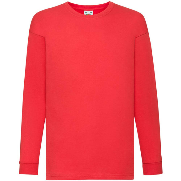 Fruit of the Loom Valueweight Children's Long-Sleeve T-Shirt Colours