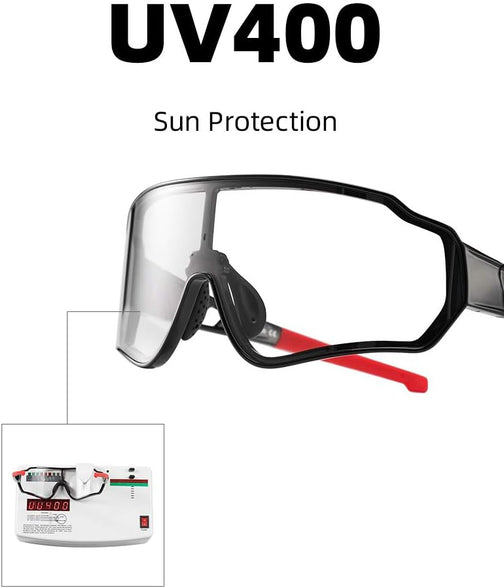 ROCKBROS Photochromic Sunglasses for Men Women Cycling Sunglasses Safety Sport Sunglasses UV Protection
