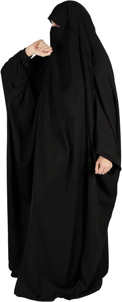 Islamic prayer dress women abaya - One piece muslim praying outfit hijab فستان ملابس صلاة للنساء - MODERN COMFORTABLE ELEGANT JILBAB - NIDA FABRIC - HANDMADE IN UAE.