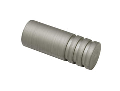 Gardinia Cylinder, 2 x End Pieces, Metal, Silver, for Curtain Technique Diameter 19 mm, Ø