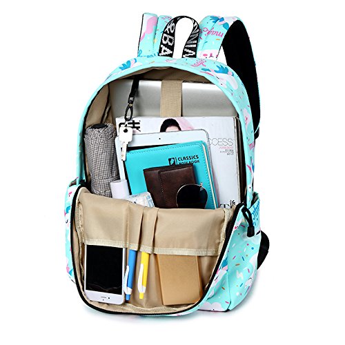 Women Backpack Unicorn Cute School Printing Backpack Bookbag School Bags For Teenage Girls Mochila Travel Softback Polyester Cute Women Girl School Shoulder Bag Backpack Causal Laptop Bag