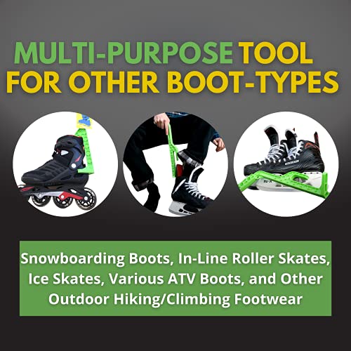 Snow Ski, Snowboard, and Skate Boot Remover Tool - Snow Skiing and Snowboarding Boots, Ice Skates, Inline Skates, and Hockey Skates Removal Accessory