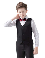 Boy Suits 5 Piece Slim Fit Suit for Kids Formal Set Wedding Ring Bearer Outfit 2Y