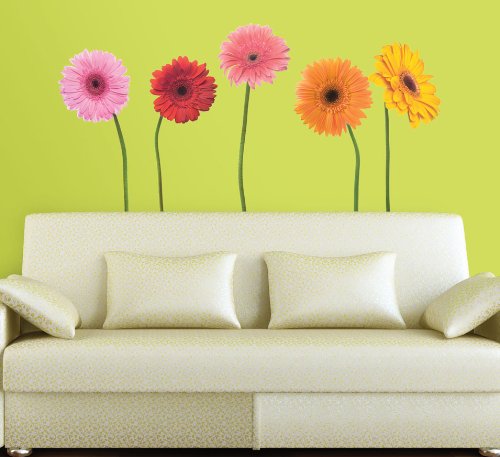 Roommates Gerber Daisies Wall Decal, Multi-Colour, Rmk1279Gm