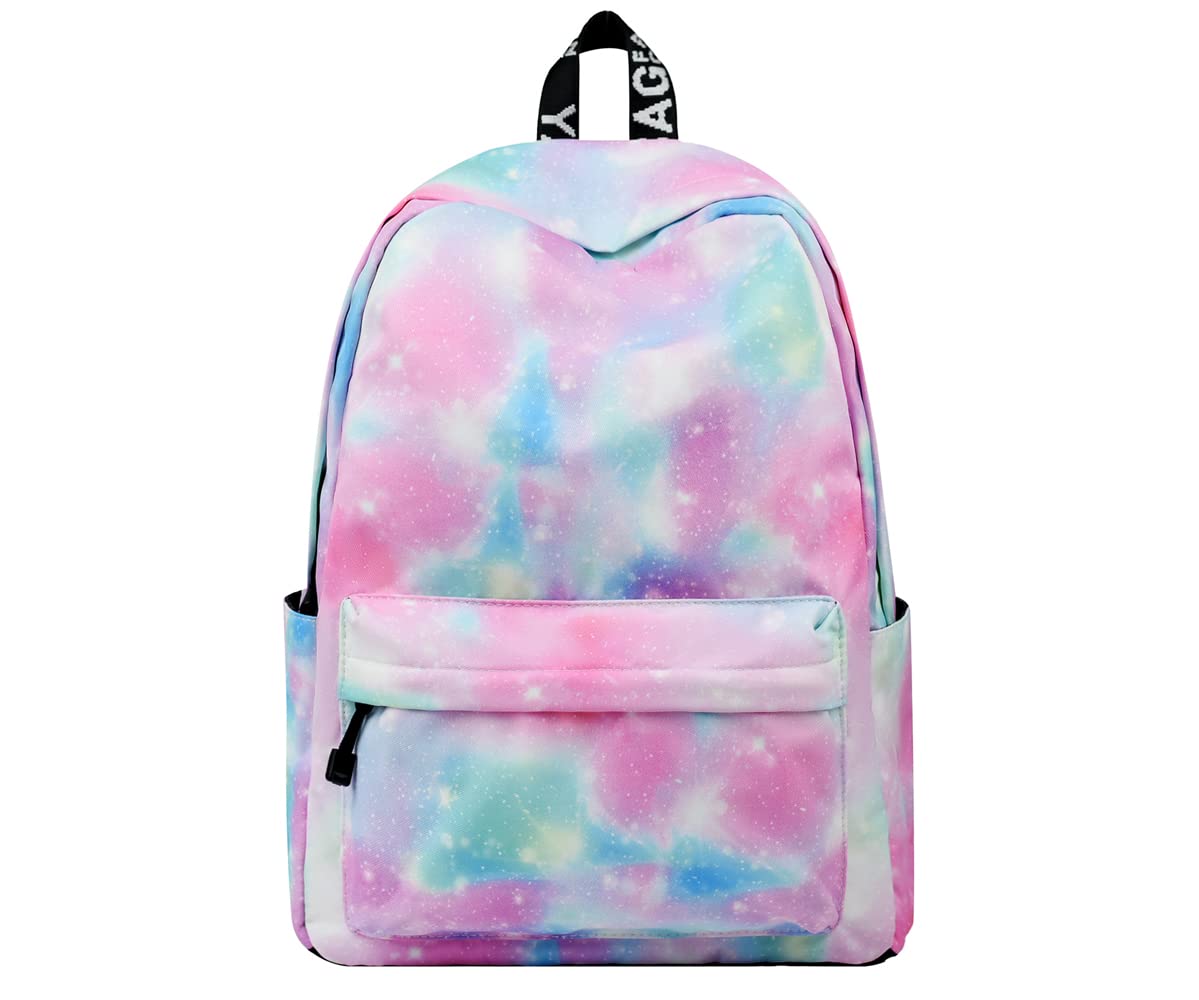 YANAIER Waterproof School Backpack for Girls Teens Cute Print Bookbag Laptop Backpack Women Travel Casual Daypack