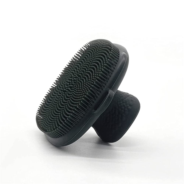 ELECDON Silicone Face Scrubber Facial Cleansing Brush Silicone Face Wash Brush Manual Waterproof Cleansing Skin Care Face Brushes for Cleansing and Exfoliating (black)