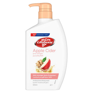 Lifebuoy Apple Cider & Ginger Anti-Bacterial Body Wash 500ml, 68862703, 520.0 grams, 1.0 count, 1