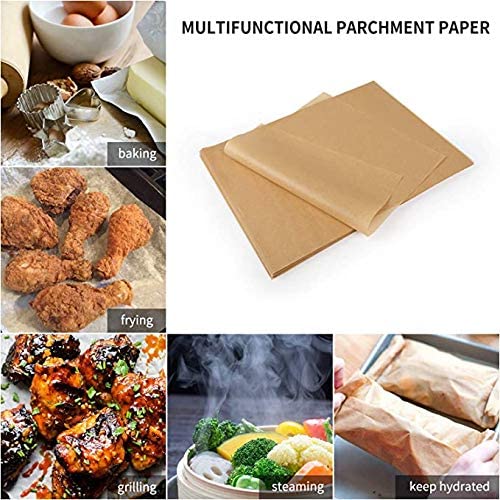 200 Pcs Parchment Paper Baking Sheets, 12x16 Inches Non-Stick Precut Baking Parchment, Perfect for Baking Grilling Air Fryer Steaming Bread Cup Cake Cookie and More