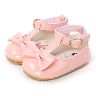 COSANKIM Baby Girls Mary Jane Flats Shoes Anti-Slip Rubber Sole Infant Toddler Princess Wedding Dress Shoes, for 6 Months baby