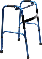 Rehamo Folding Walking Frame & Lightweight Aluminum Walker without Wheels, Portable & Foldable Walkers for elderly, disabled, Seniors, Adults & Patients, Medical Indoor & Outdoor Walker