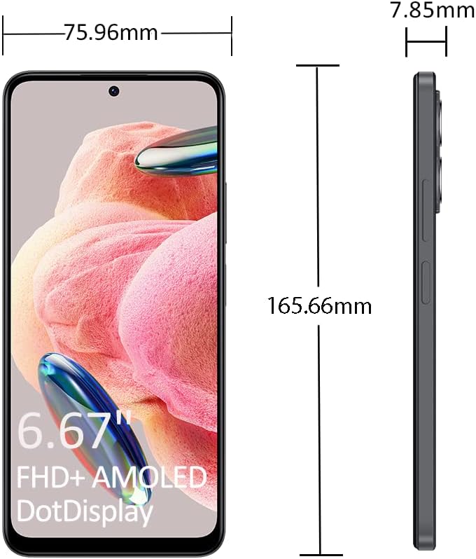 Redmi Note 12 (Onyx Gray 6GB RAM, 128 Storage) - Smooth 120Hz AMOLED display |Powerful Snapdragon® processor | 50MP AI triple camera | 33W fast charging