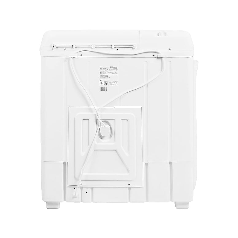 Super General 7 kg Twin-tub Semi-Automatic Washing Machine, White, efficient Top-Load Washer with Low noise gear box, Spin-Dry, SGW-77-N, 77 x 42 x 90 cm, 1 Year Warranty