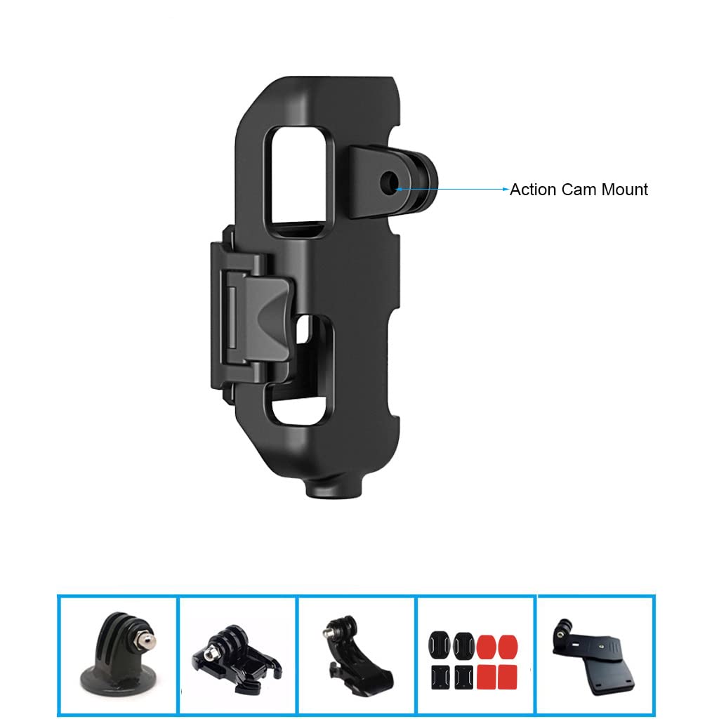 Action Mount for DJI Osmo Pocket, Tripod and Action GoPro Mount Stand Bracket, Tripod Mount Accessories Expansion Protective Frame with Quick-Release Design for DJI Pocket 2, for Action Cam Mount