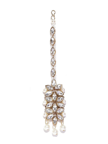 Zaveri Pearls Jewellery Set For Women (Golden)(Zpfk6989)