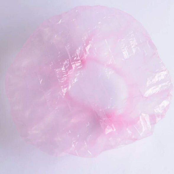 600Pcs Disposable Clear Caps Head Cover Shower Cap Plastic For Beauty Salon Food Service Manufacturing Spray Tanning