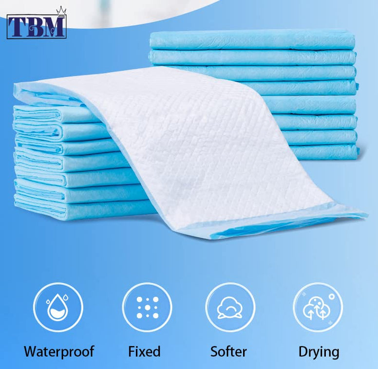 TBM 10 x Incontinence Pads 60x90 cm Disposable Bed Pads for Adults Children Incontinence Bed Pads Absorbent Bed Protectors for Incontinence