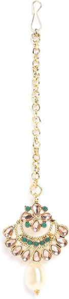 Zaveri Pearls Choker Jewellery Set For Women (Golden) (ZPFK9578)