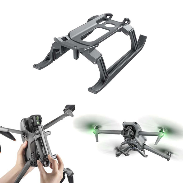 معدات الهبوط ل DJI Air 3 ، مجموعة تمديد ارتفاع الساق الممتد قابلة للطي ل DJI Air 3 Fly المزيد من ملحقات الطائرات بدون طيار (رمادي)