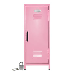 Mini Locker with Lock and Key Light Pink -10.75" Tall x 4.125" x 4.125"