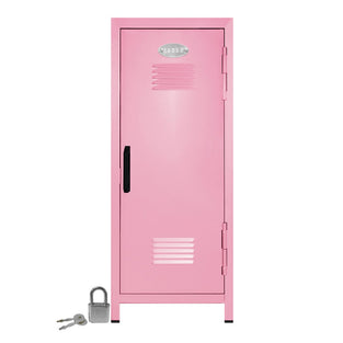 Mini Locker with Lock and Key Light Pink -10.75