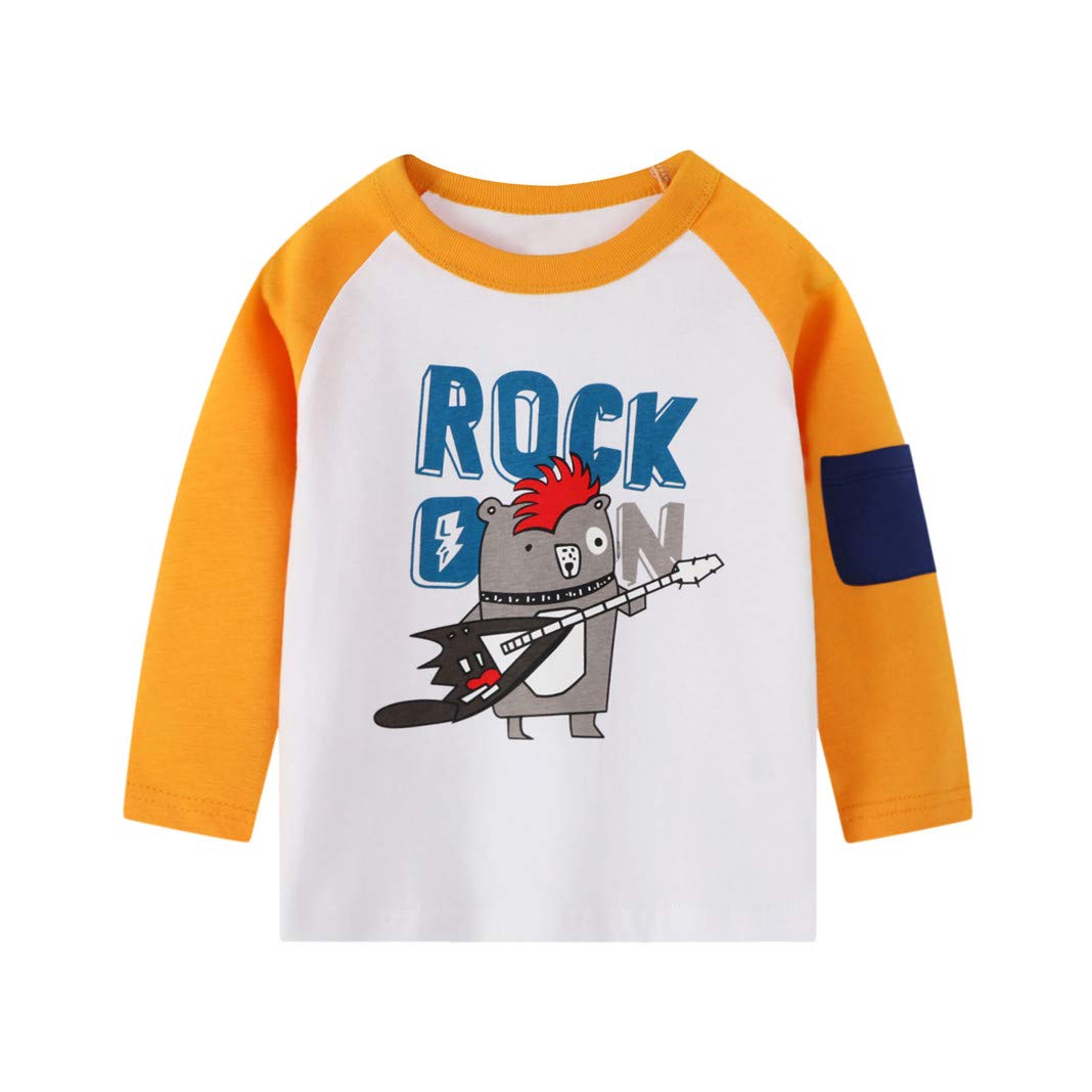 Toddler Boy Tees Short Sleeve Tops T-Shirt Summer Graphic Crewneck Cotton Casual Tshirt 3 Packs Sets