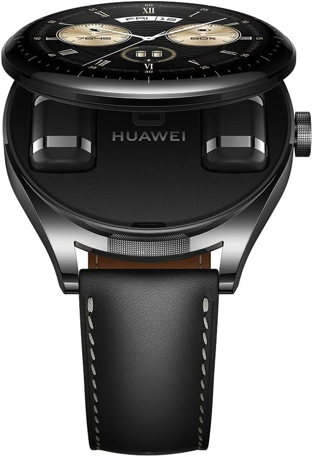 HUAWEI WATCH Buds - Earbuds & Watch in One, Innovative Touch Controls, AI Noise Cancellation Calling, Lightweight, Health Management, Advanced Design, Durable, Compatible with Android & iOS, Black