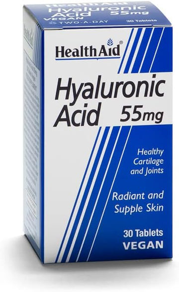 HealthAid Hyaluronic Acid 55mg - 30 Vegan Tablets