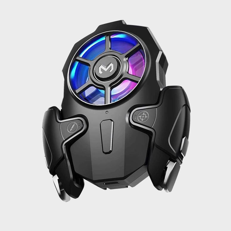 MEMO AK03 Mobile Game Controller,Detachable Auto High Frequency Click Mobile Gaming Trigger Fan Cooler,PUBG Gaming Joystick Trigger Gamepad Cooler with RGB Light