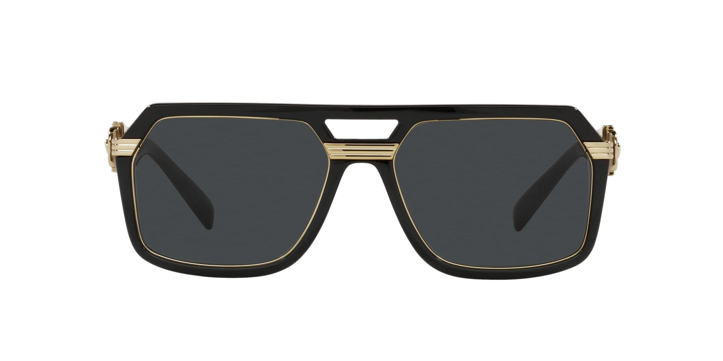 Versace Man Sunglasses Black Frame, Dark Grey Lenses, 58MM