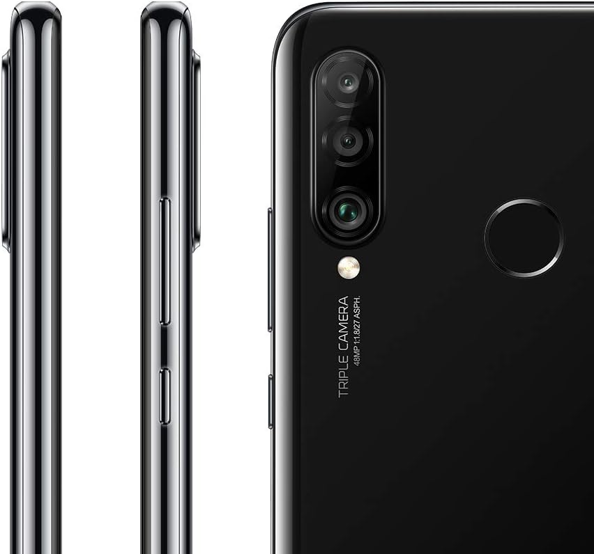 Huawei P30 Lite (128GB, 4GB RAM) 6.15" Display, AI Triple Camera, 32MP Selfie, Dual SIM Global 4G LTE GSM Factory Unlocked MAR-LX3A - International Version (Midnight Black)