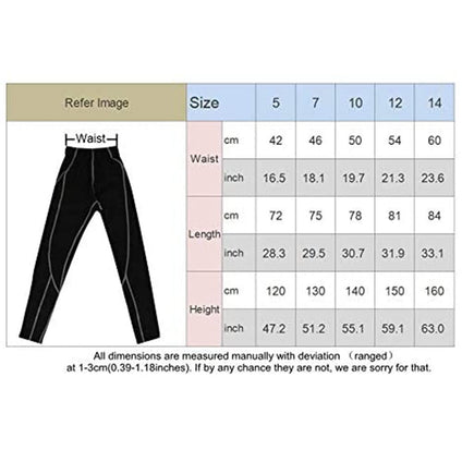 LANBAOSI Youth Boys Compression Leggings Athletic Pants Base Layer Football Workout Tight (5 Years)