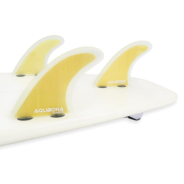 AQUBONA Surfboard Fins, Fiberglass Double Tabs Single Tabs Fins, Thruster (3 Fins) G5 Medium Future Fin for Surfing with Fin Key Screws Bag, Multiple Colour