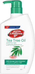 Lifebuoy Tea Tree Oil & Pink Salt Anti-Bacterial Body Wash 500ml