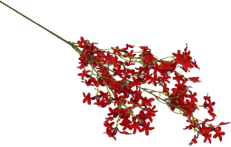 YATAI Packs of Artificial Flowers Jasmine Fake Silk Flowers - Artificial Flowers For Decoration - Artificial Flowers Bouquets Holiday Ornament Flowers (Red, 3)