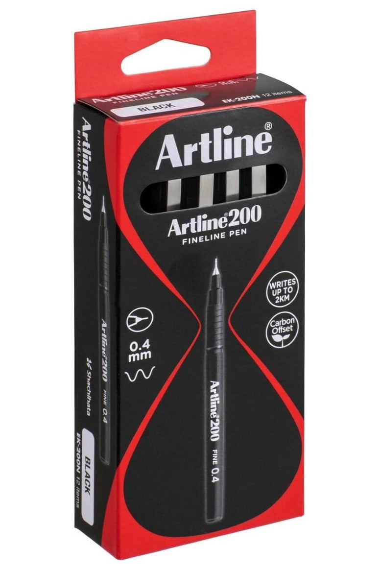 Artline 200 Technical Drawing Fineliner), Black Pen