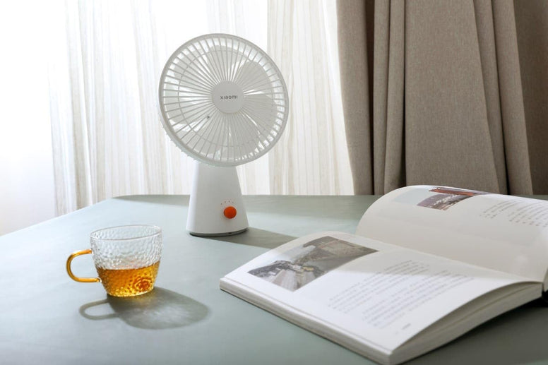 Xiaomi Rechargeable Mini Fan 2-in-1 dual use handheld+desktop fan18.5h long endurance battery Low-noise ventilation